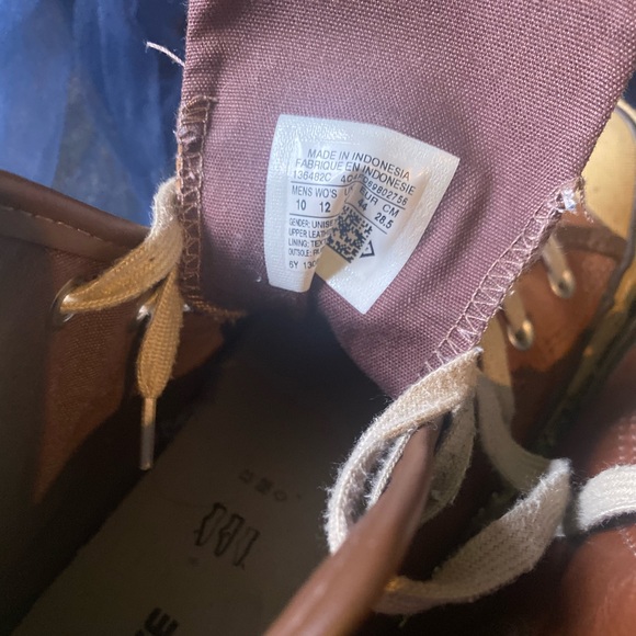 CONVERSE LTHR VTG WARM COGNAC Sneakers FLAWED RARE - Picture 5 of 16